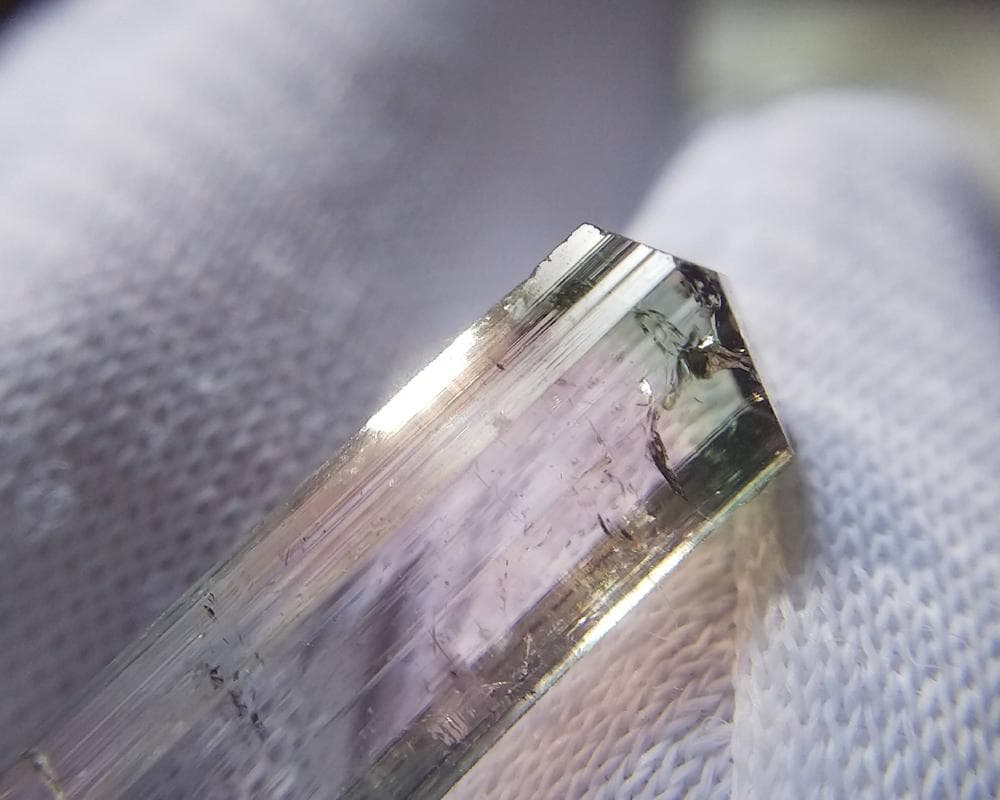 497 宝石質 トルマリン バイカラー アクロアイト タジキスタン産