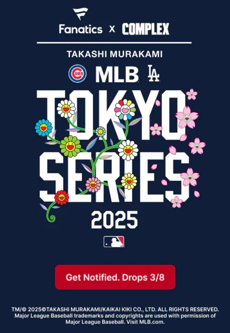 ☆希少！☆村上隆☆キャップ☆MLB 東京 2025 開幕戦 ニューエラ カブス☆