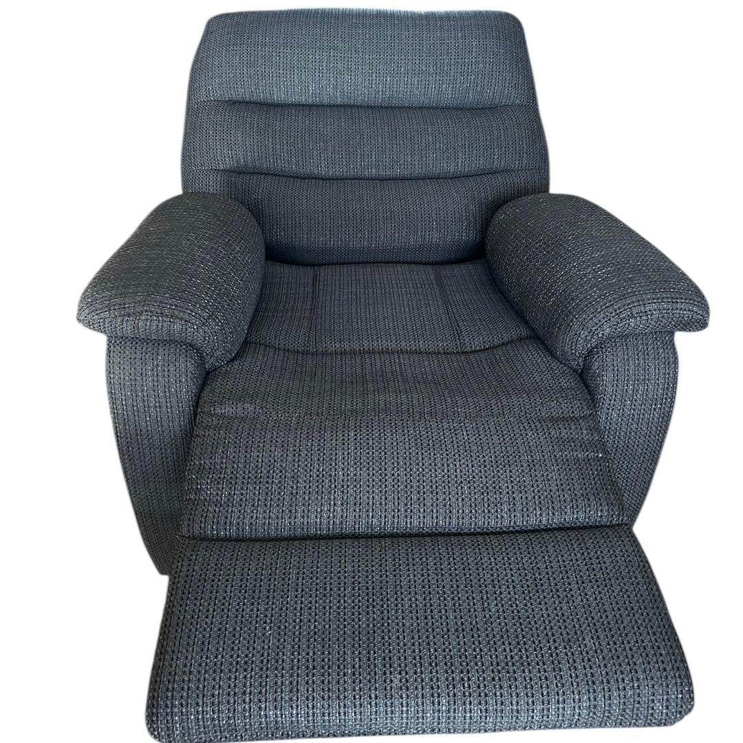 美品　ニトリ　電動リクライニング　ソファ　nビリーバ　布　ブラックBK 1人掛け