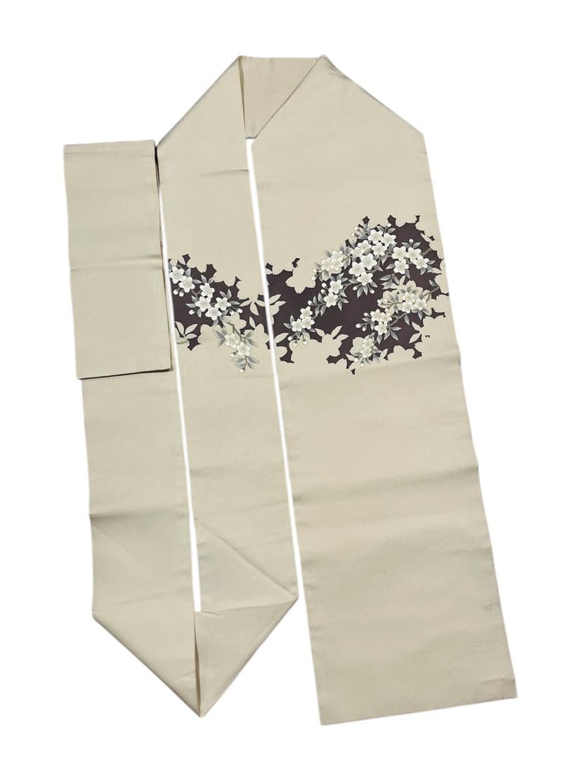 手描き桜の塩瀬名古屋帯◇金彩 染め帯 春着物