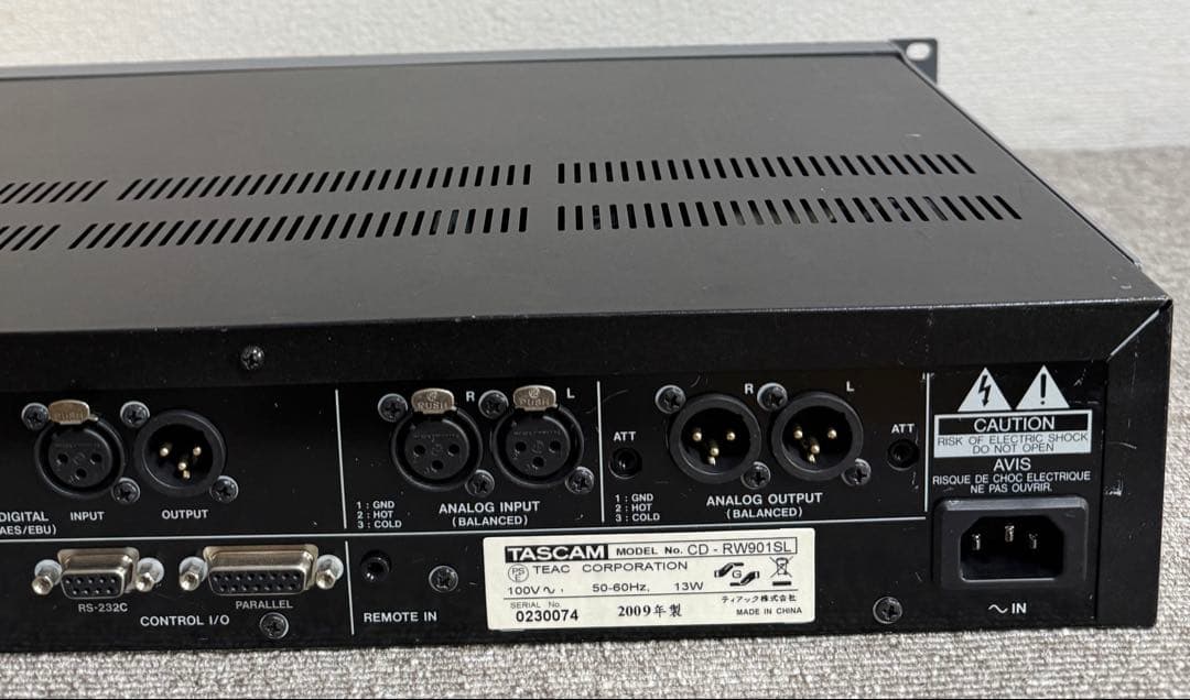 【美品】TASCAM CDレコーダー/プレーヤー CD-RW901SL 動作保証