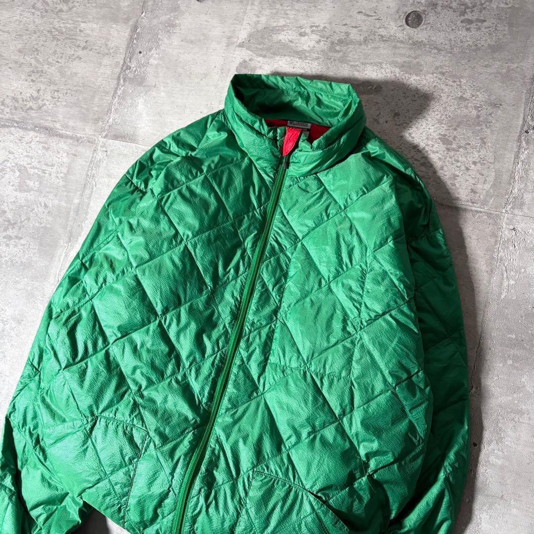 Columbia ダイヤキルト ダウンジャケット 短丈 ドローコード y2k 緑