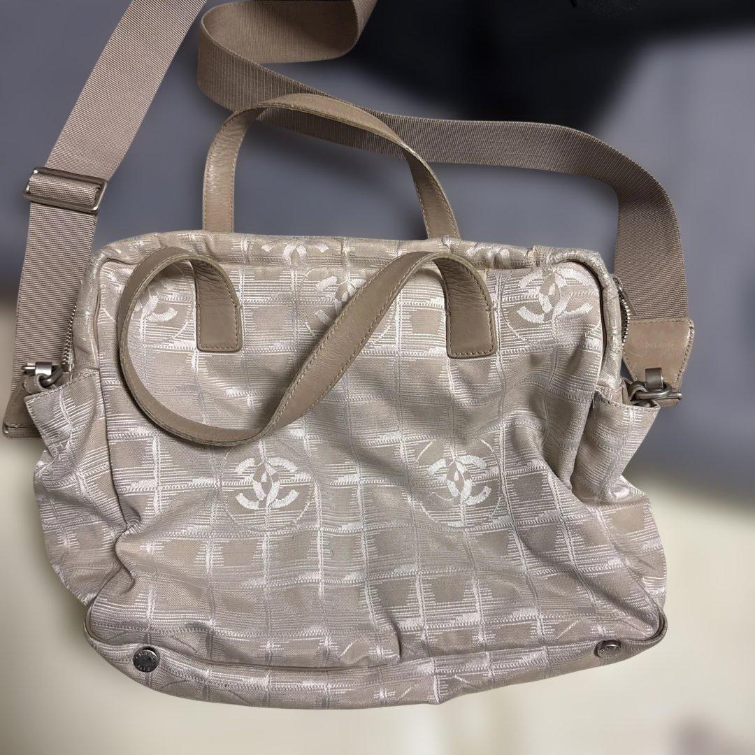 CHANEL ニュートラベルライン 2ｗａｙ ベージュ ショルダーバッグ