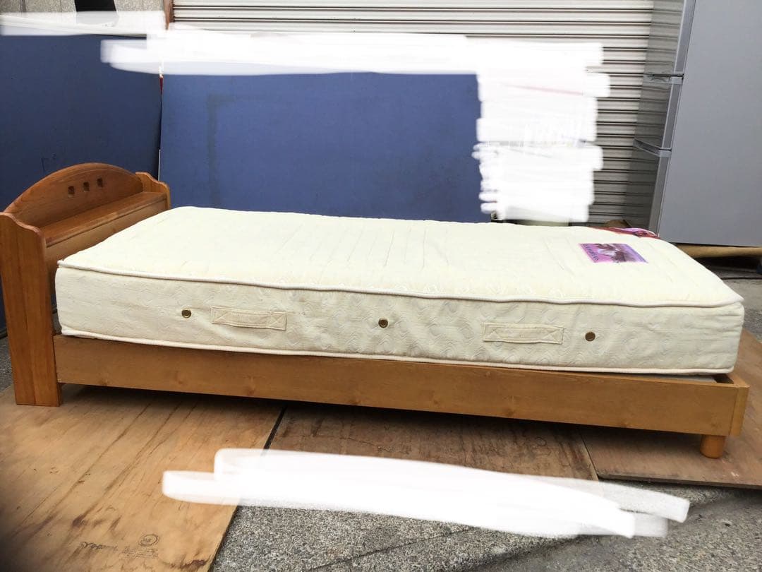 フランスベッド　木製シングルベッド マット　セット※直接引渡し希望！