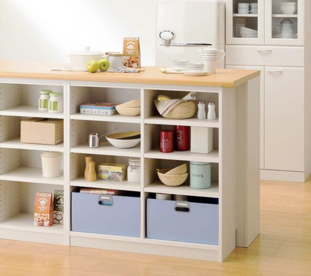 セミオーダーラック強化棚 奥行 44cm（幅90×高さ90cm WH)