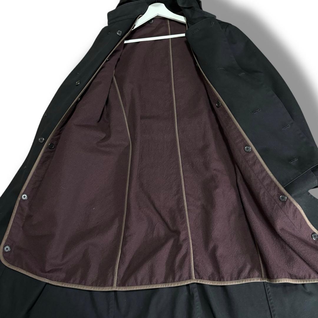 ヨウジヤマモト/ミリタリーライナー/フラップ/フーデッドロング/モッズコート/黒