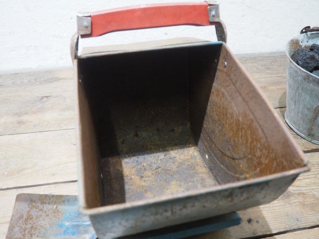 1393 アンティーク　コールボックス　炭入れ　バケツ　薪ストーブ　暖炉　レトロ