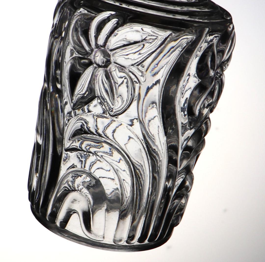 アンティーク・サンルイ 希少型香水瓶 14cm 水仙の花パフュームボトル スミレ