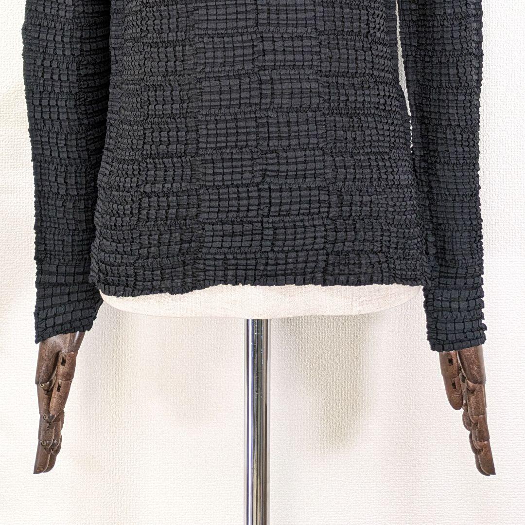 1997年　イッセイミヤケ　立体プリーツ　ハイネック　ブラウス　プリーツプリーズ