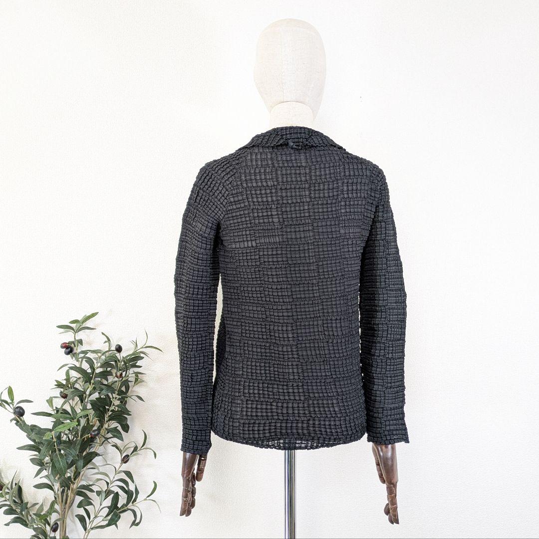 1997年　イッセイミヤケ　立体プリーツ　ハイネック　ブラウス　プリーツプリーズ