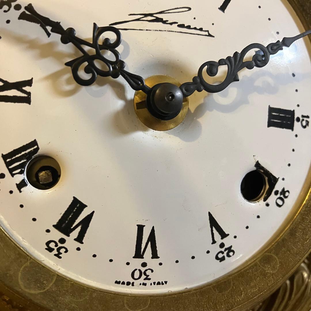 アンティーク Lancini イタリア 大理石 ジャンク 手巻き 真鍮 ブロンズ