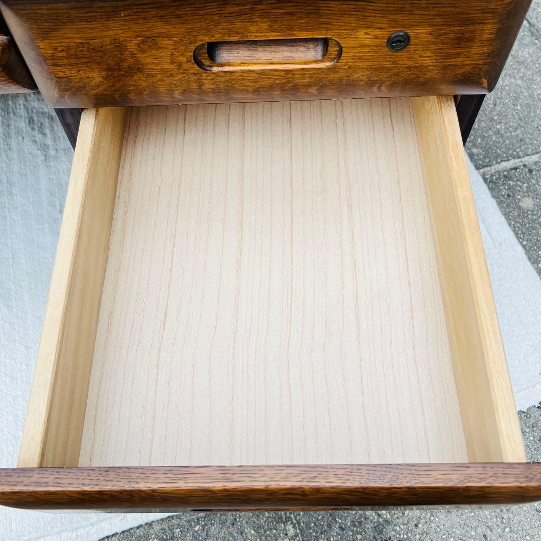 文机　座机　デスク　テーブル　鍵付き　レトロ