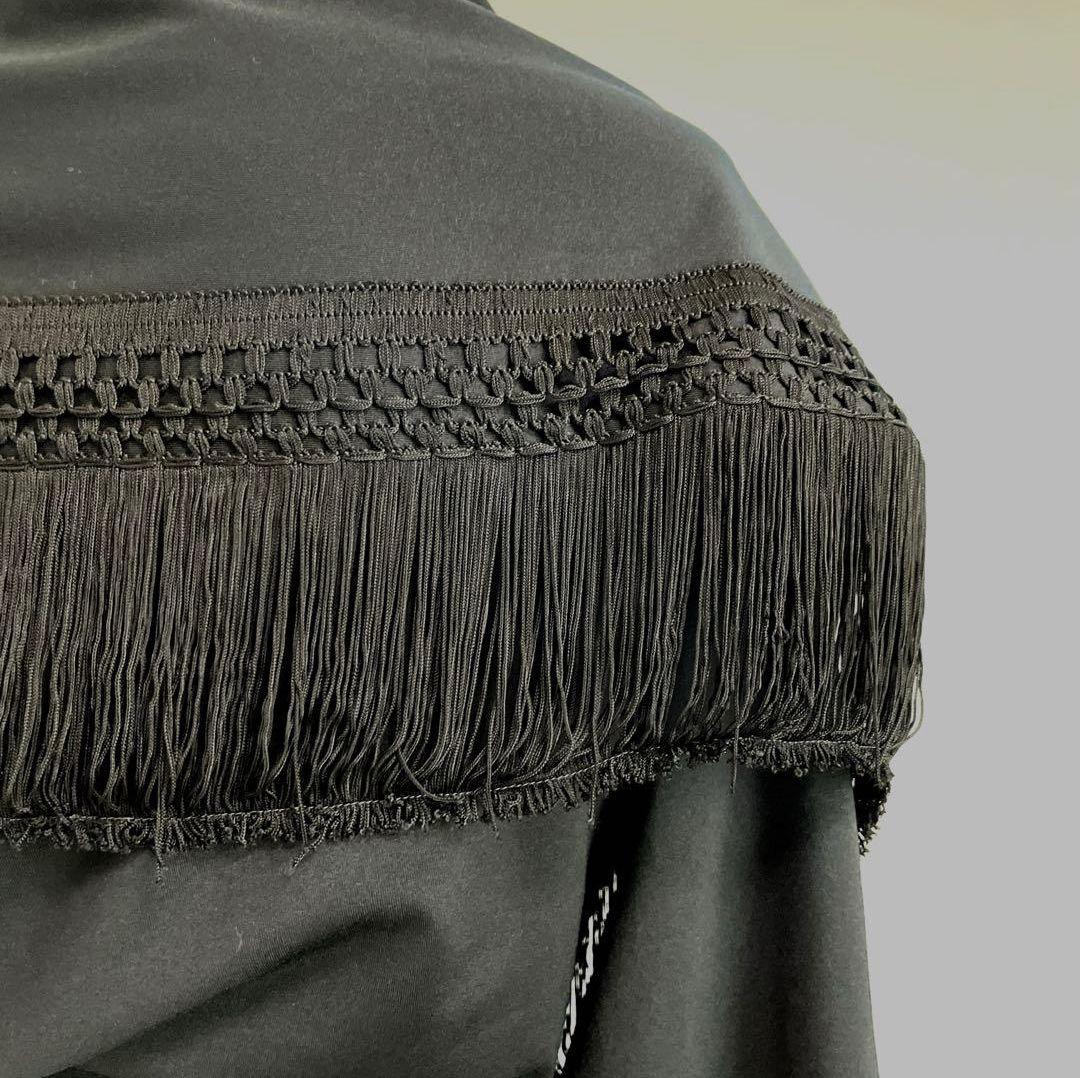 LUNA MATTINO ブラック フリンジショール