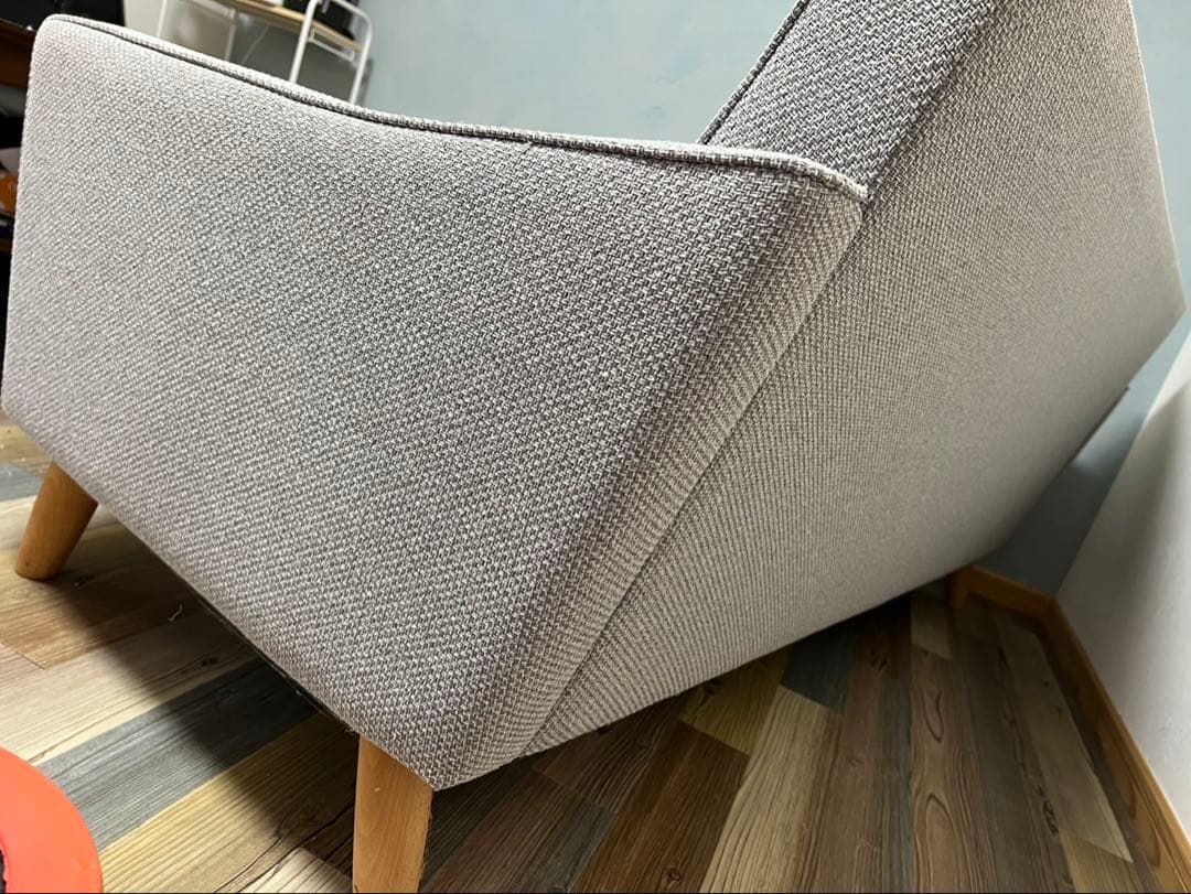 カリモク60　ロビーチェア　３シーター　ミストグレー