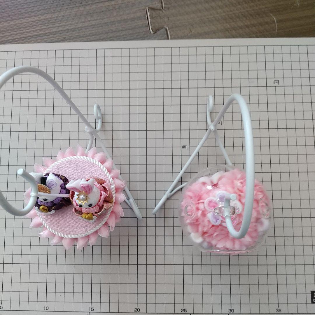 つまみ細工 吊るし飾り 雛飾り スタンド付き　ひな人形