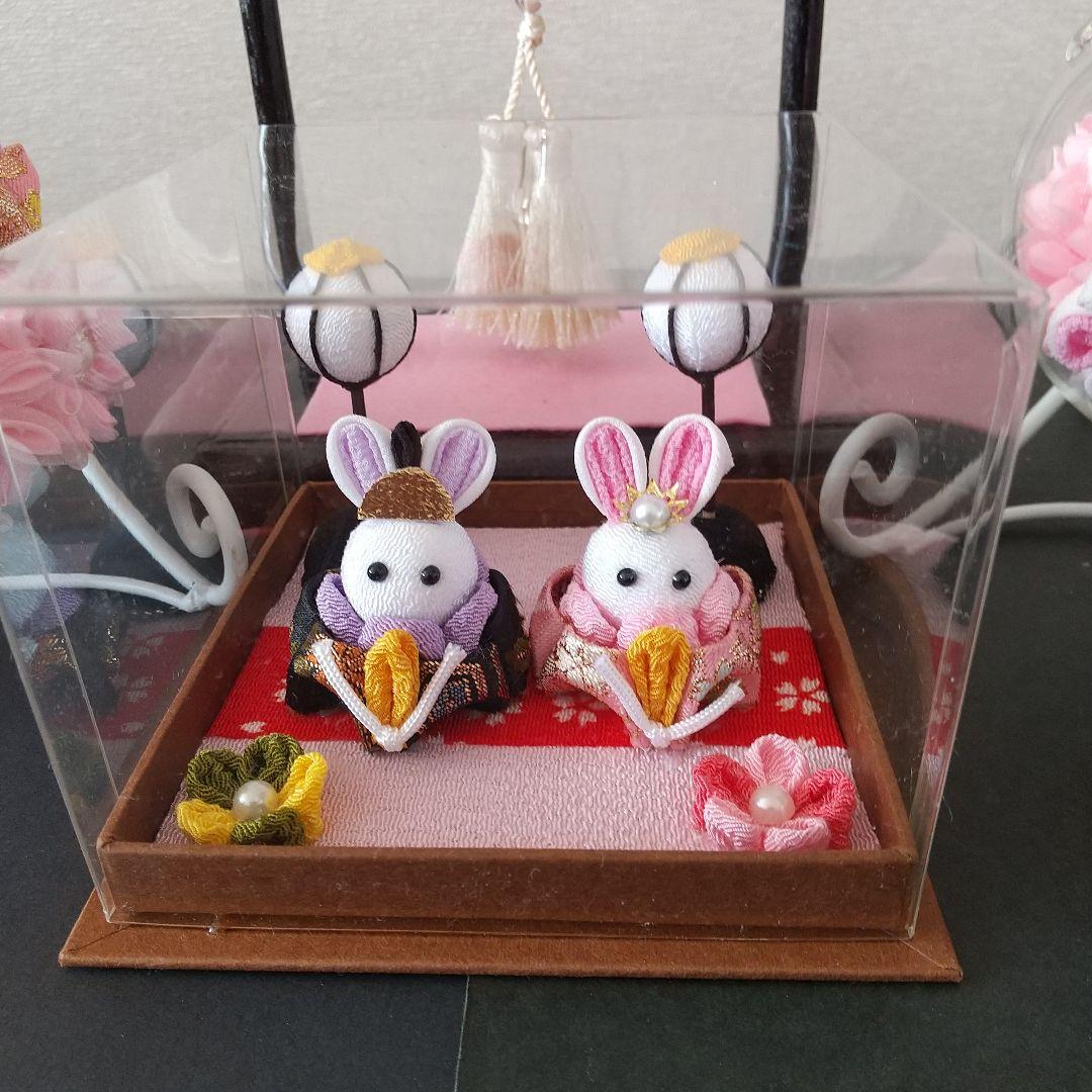 つまみ細工 吊るし飾り 雛飾り スタンド付き　ひな人形