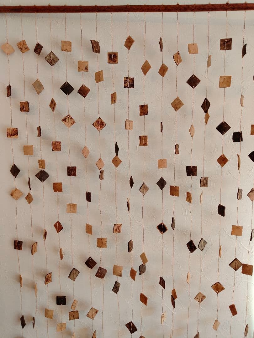 【貴重品・アンティーク】 おしゃれなウッド ビーズカーテン