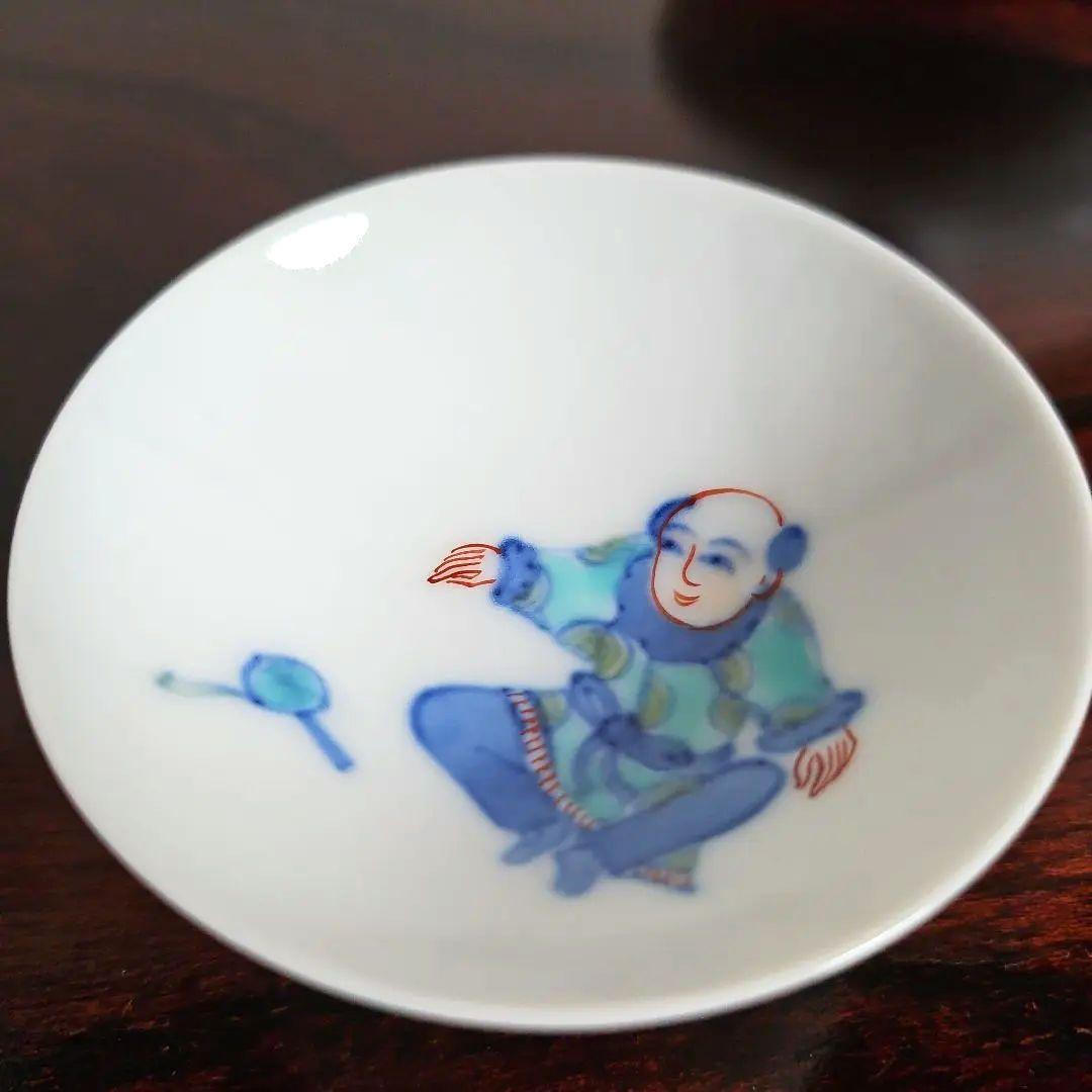 鍋島御庭焼　市川光春　『唐子酒器』　未使用 共箱付き