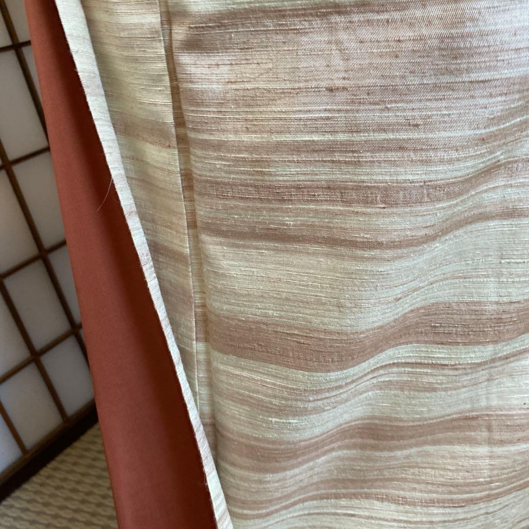 郡上紬　真綿紬　草木染　アイボリー