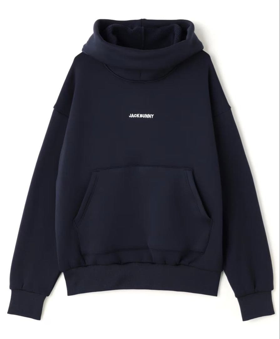 ジャックバニー人気完売KARUISHI裏フリースフーディプルオーバー紺0ネイビー