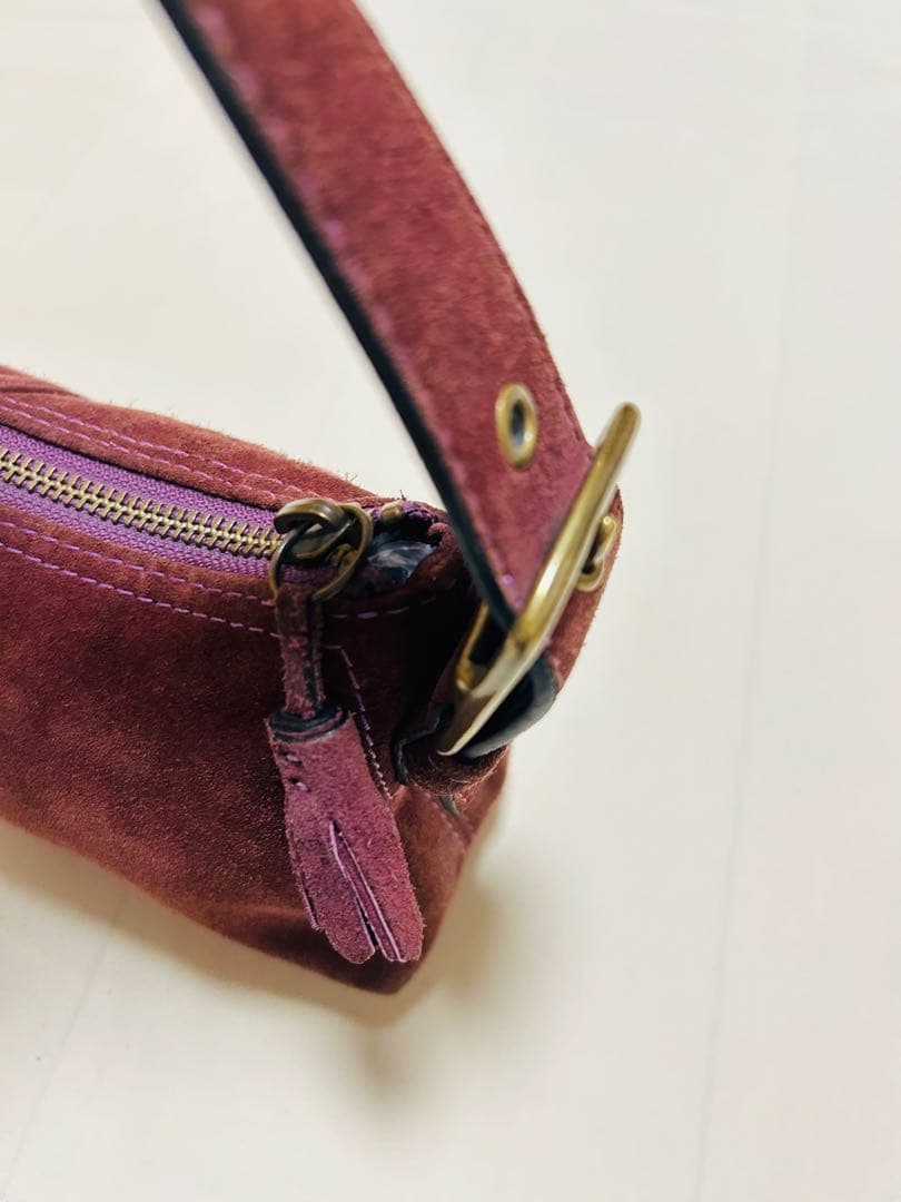 コーチ★ COACH 紫 スエード ヴィンテージ バッグ