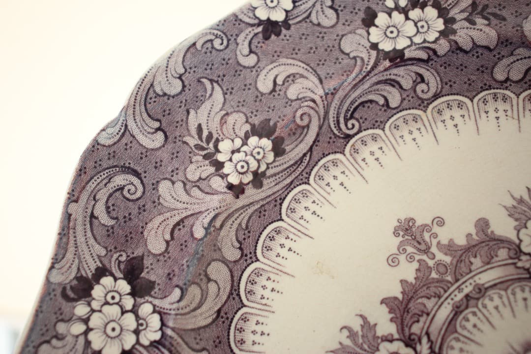 イギリス製　アンティーク　ジョン・リッジウェイ　クラレンドン　２６cmプレート