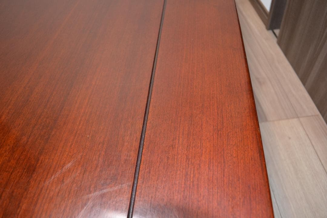 カリモク製彫刻入り紫檀高級座敷机