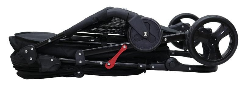 耐荷重30kg！ココハート ４輪ペットカート/甘えん坊バギーBIG ブラック