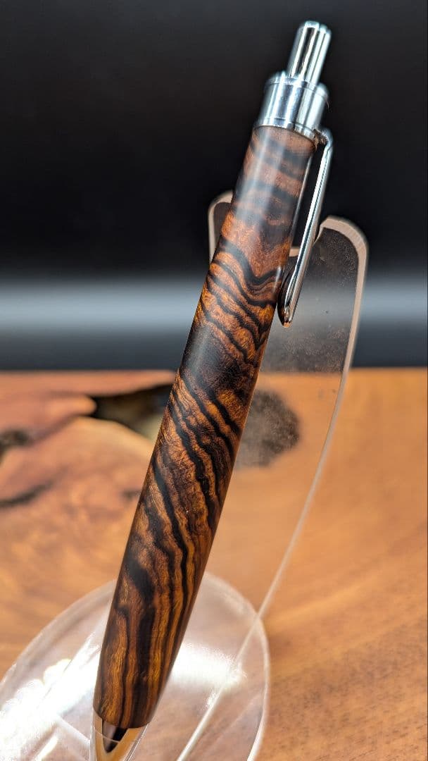 583極上　デザートアイアンウッド　瘤杢　木軸シャーペン　ボールペン