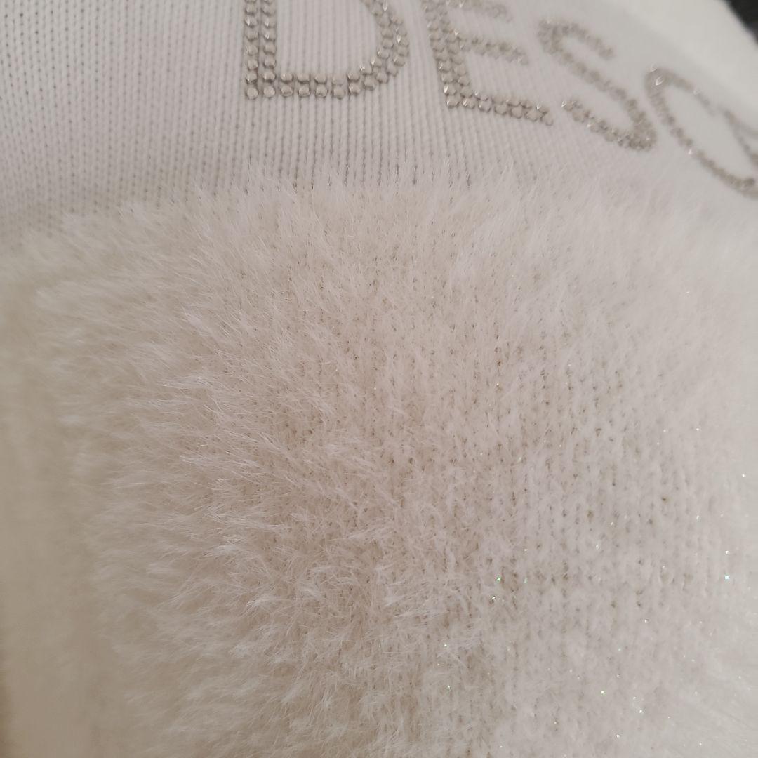 DESCENTE CRYSTAL ラメミックスシャギータートルネックセーター