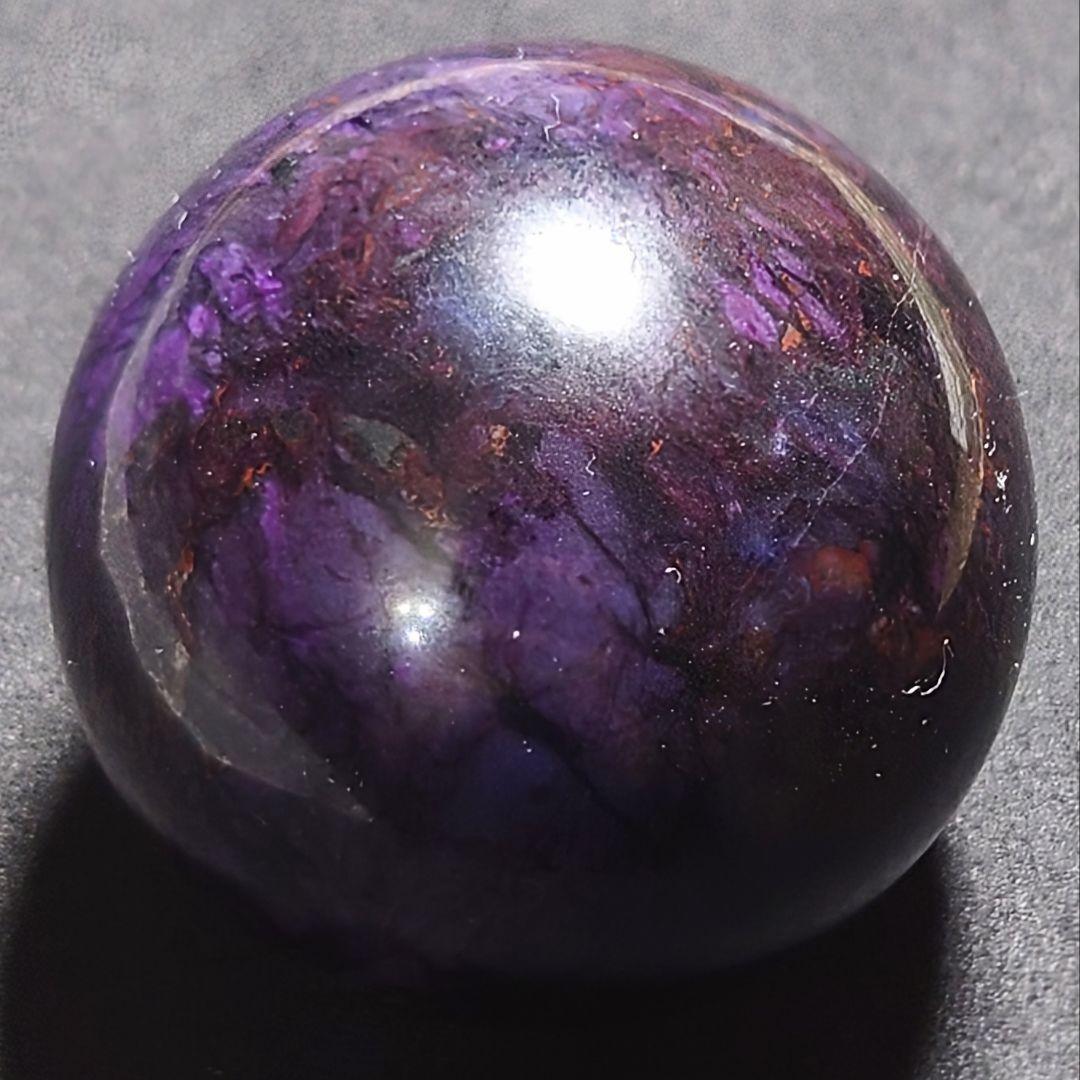 ★リッチマーブルスギライト 49.2ミリ珠 丸玉②194.5g(珍品！！)