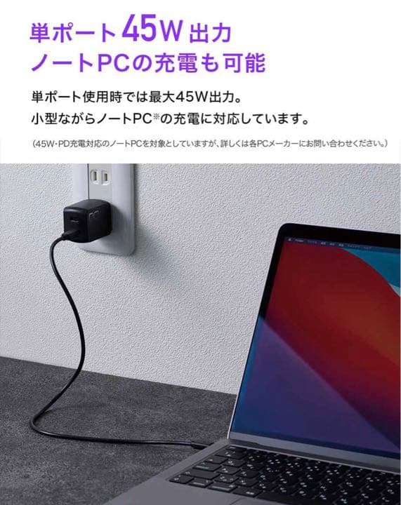 未使用品！ CIO PD G45W2C NovaPort DUO GaN 黒 白