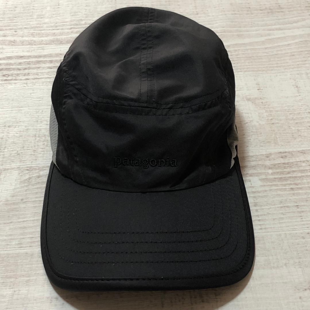 夏のランに最適‼️ パタゴニア ベロシティ・キャップ レアなブラック 後期型