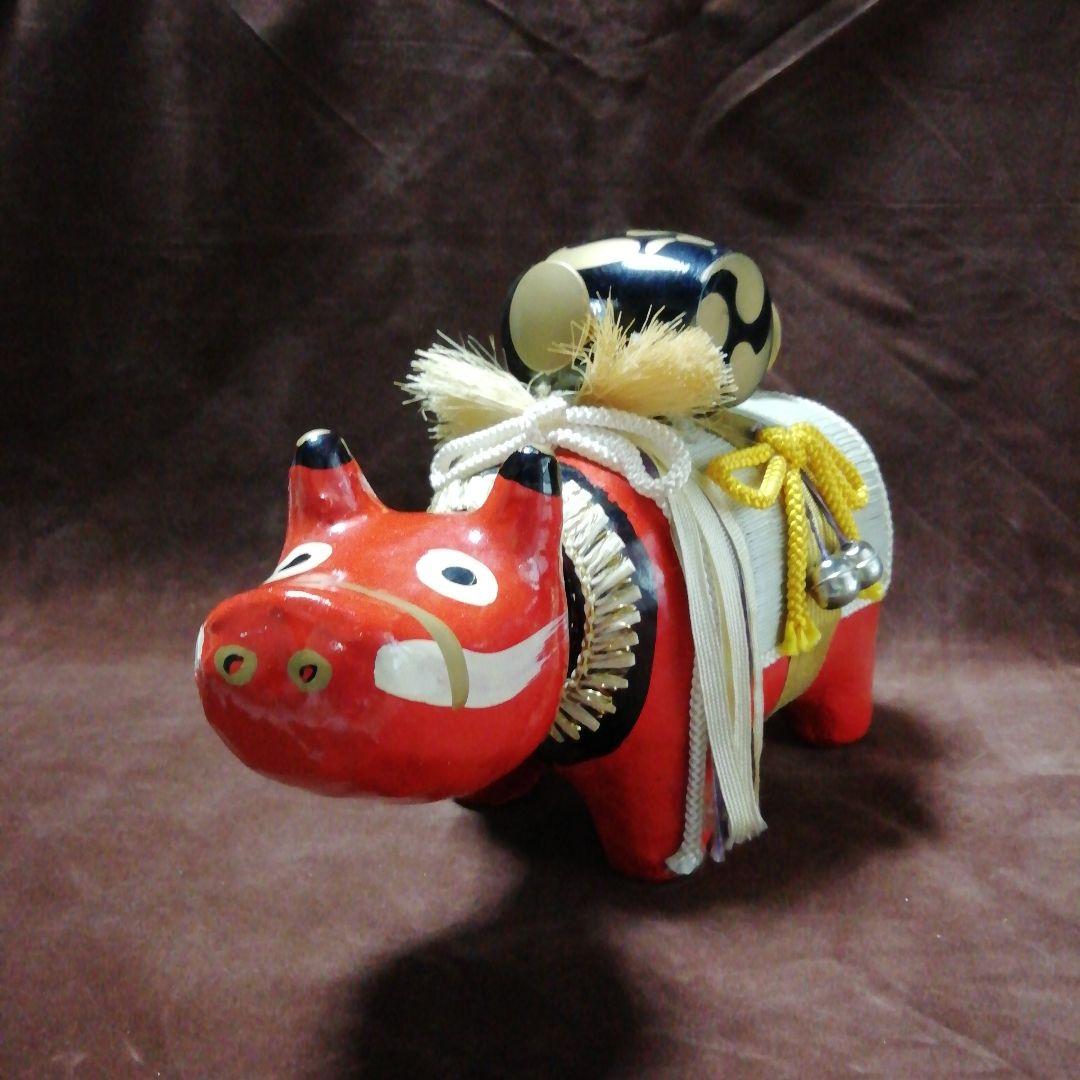 ・昭和レトロ　福小槌　背負った赤べこ　当時物　値下げ最終価格になります。