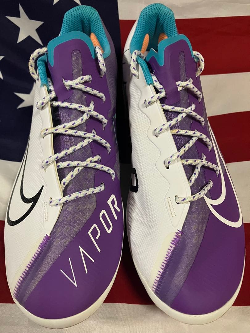 【日本未発売】NIKE ナイキ　野球 スパイク　27cm パープル　ホワイト