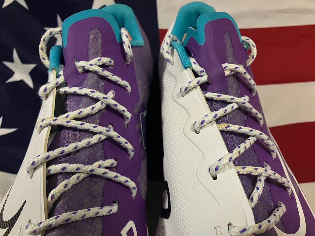 【日本未発売】NIKE ナイキ　野球 スパイク　27cm パープル　ホワイト