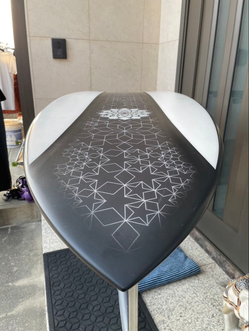 sooose　GMC ショートボード　PUカーボンレール　フィン付