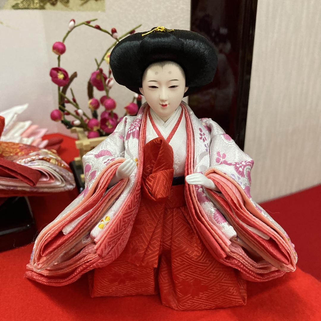 G8 可愛い　ひな人形　親王と官女のみ　人形のみ　コンパクト雛　三段飾り雛