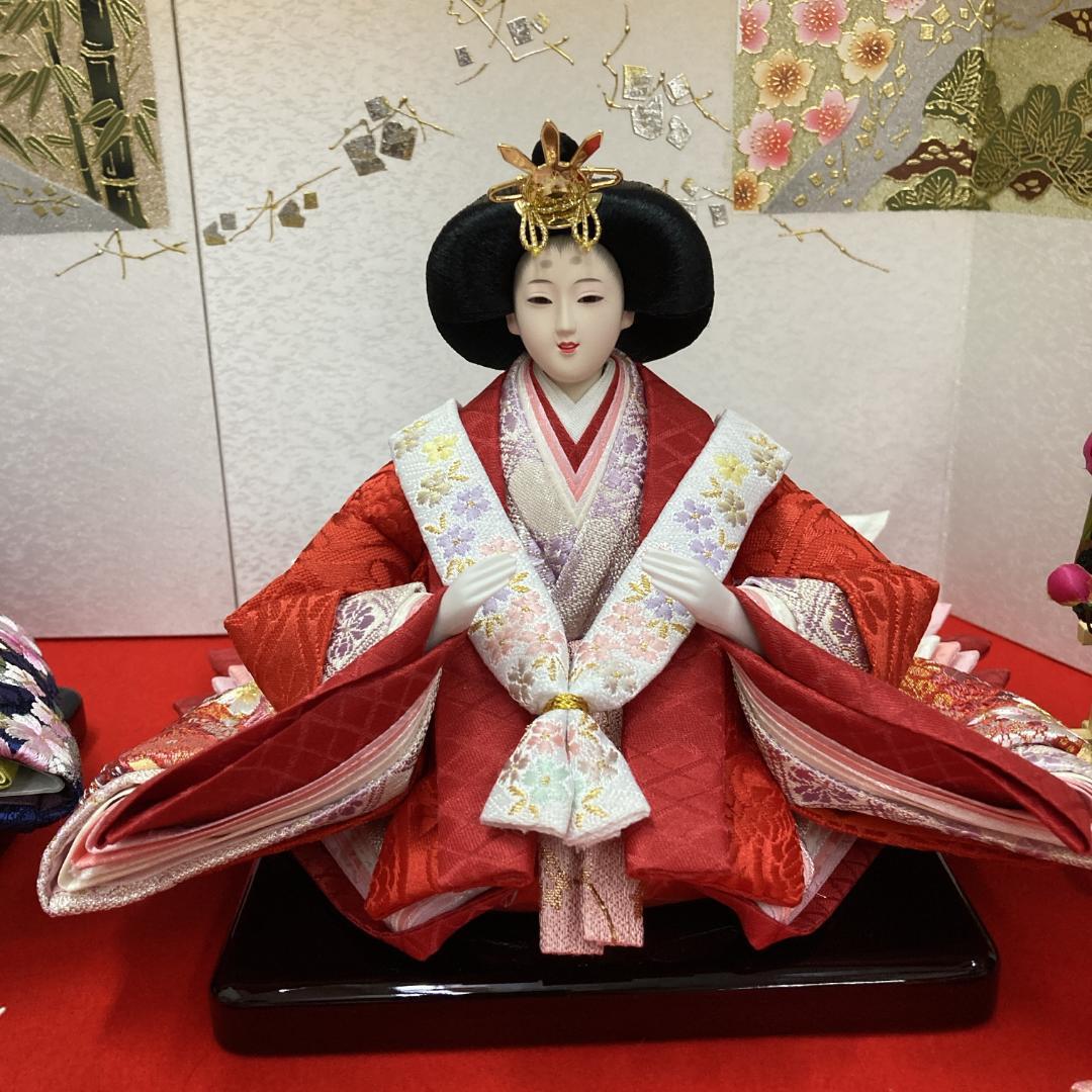 G8 可愛い　ひな人形　親王と官女のみ　人形のみ　コンパクト雛　三段飾り雛