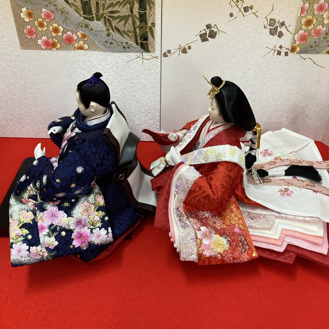G8 可愛い　ひな人形　親王と官女のみ　人形のみ　コンパクト雛　三段飾り雛