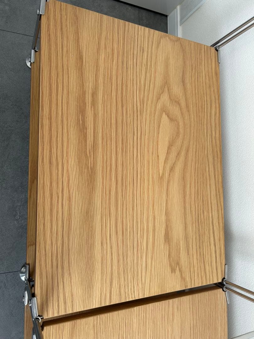 無印良品 ステンレスユニットシェルフ オーク材 AVラックセット