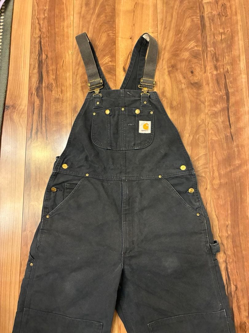 雰囲気抜群！Carhartt オーバーオール　BLACK 34×30