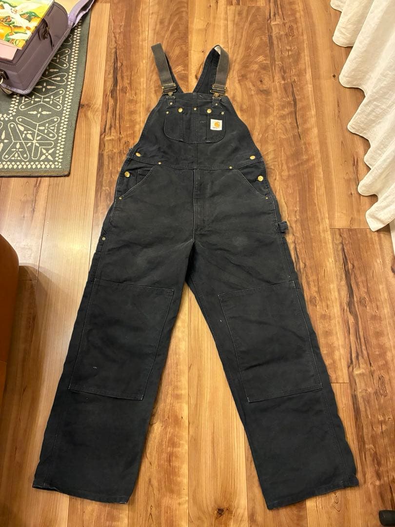 雰囲気抜群！Carhartt オーバーオール　BLACK 34×30