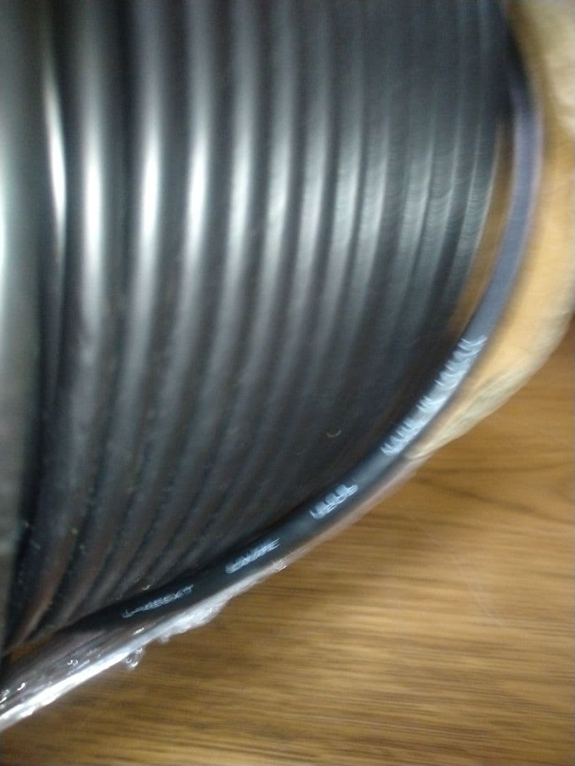 L-4E6AT 黒色オーディオケーブル 200M　残り8割程度　RCAライン