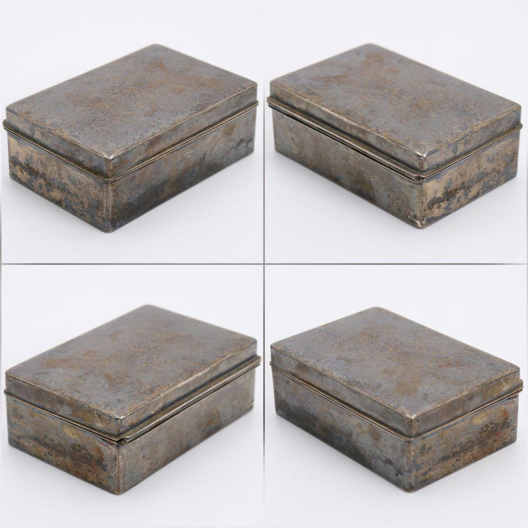 銀巻煙草箱 小箱 蓋物 銀製 STERLING950 約108g　N860　N6