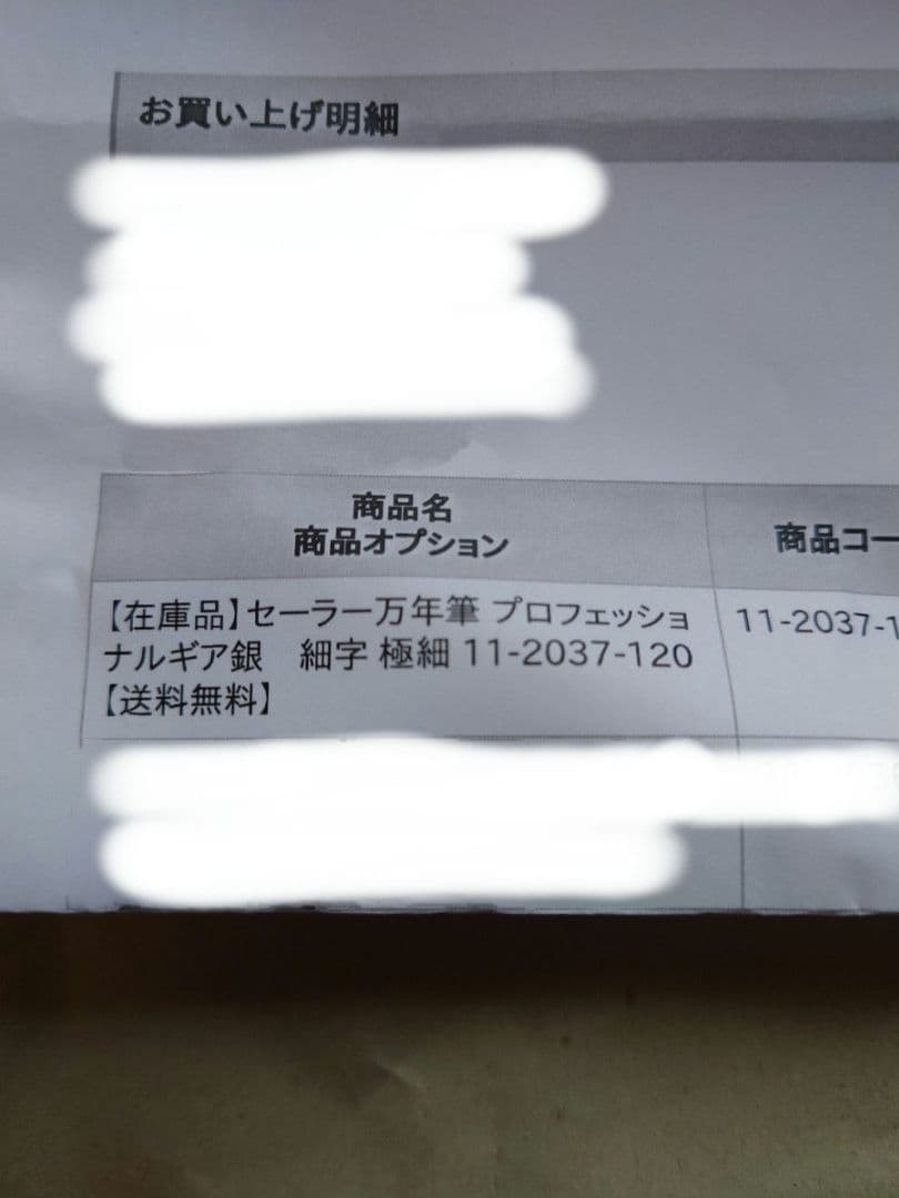 【未開封品】セーラー万年筆 プロフェッショナルギア 21k 極細字 黒 銀