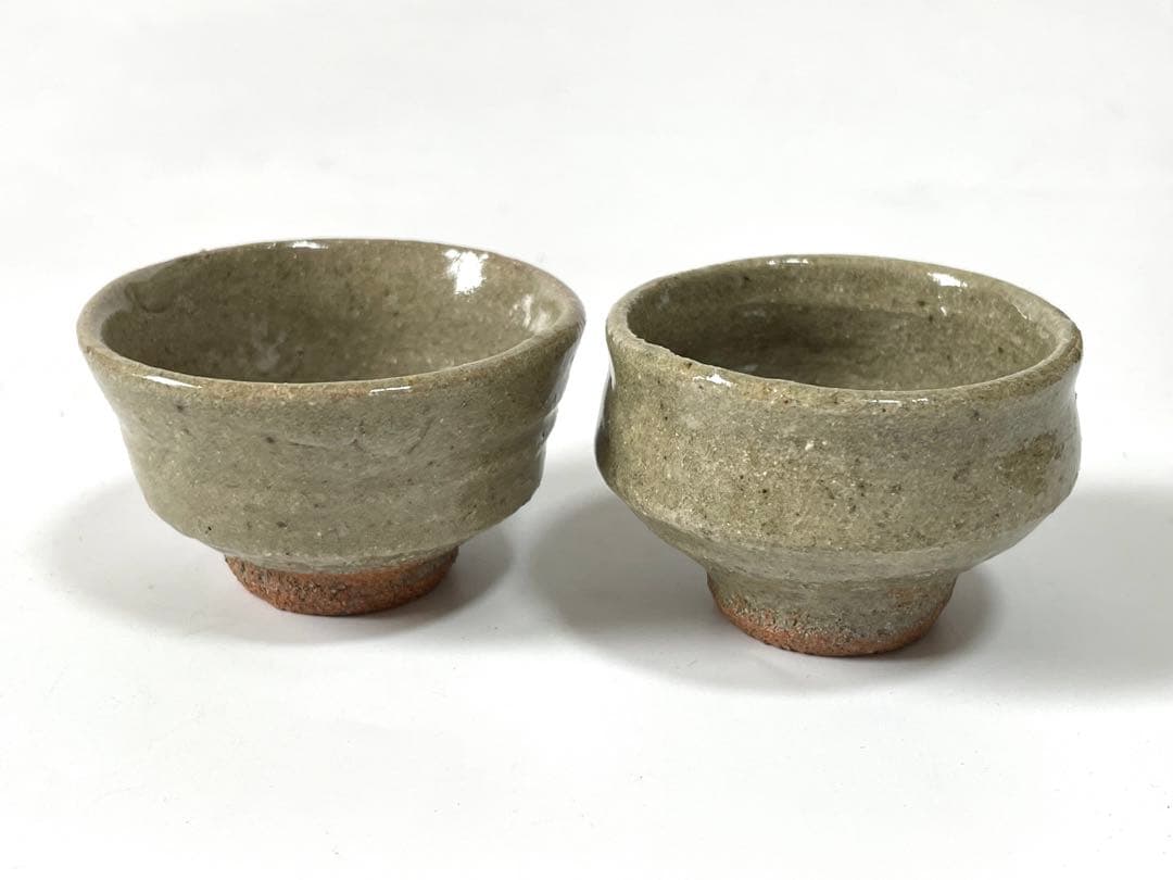 人間国宝　濱田庄司　浜田庄司　柿釉　鉄釉　酒器　徳利　盃　一対　共箱　トウキビ文