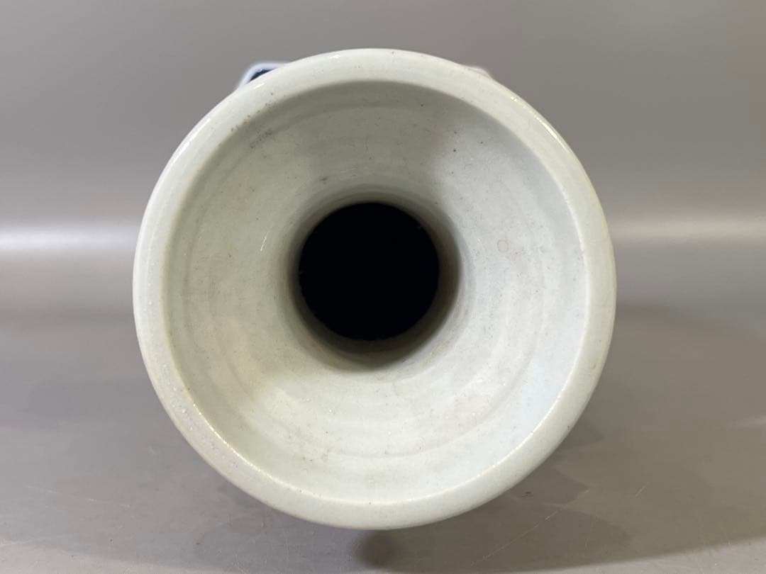 DT733 中国 赤絵 鯉双耳瓶