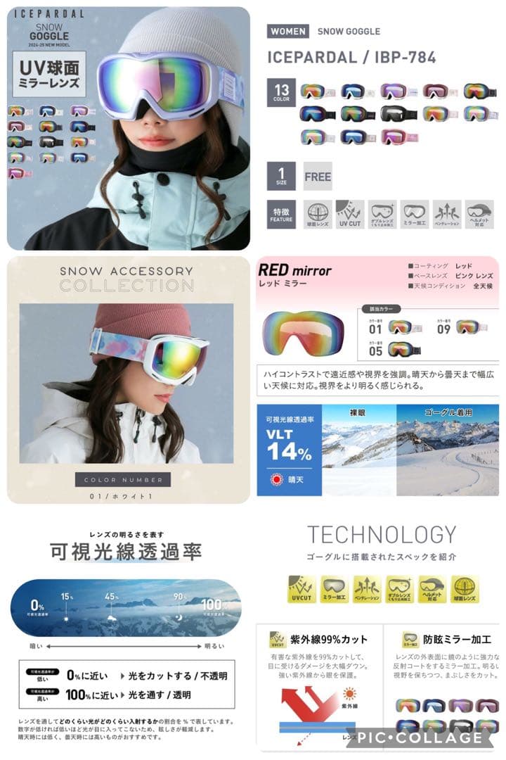 スキーウェア　手袋　ゴーグルセット　レディース　キッズ　XXSサイズ　グローブ