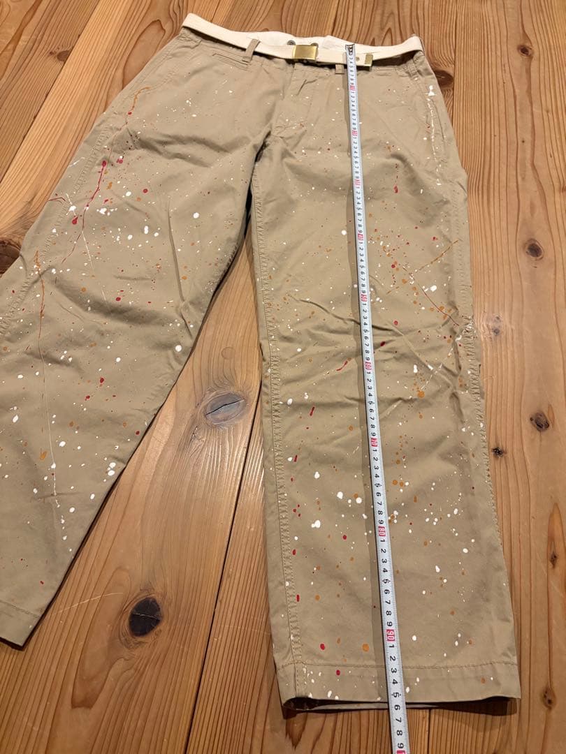 【美品】MASTER&CO. マスターアンドコー チノ ペンキ加工　ベージュ